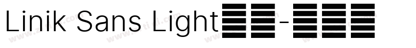 Linik Sans Light字体字体转换